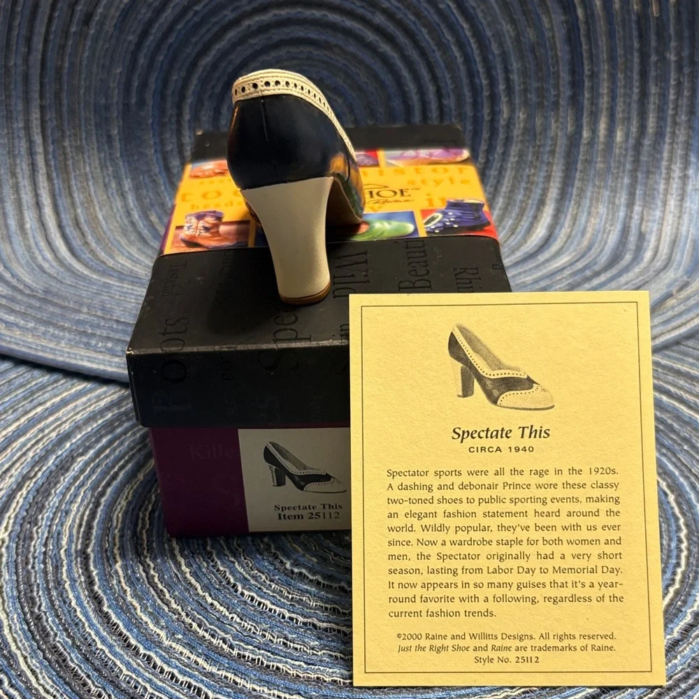 Just The Right Shoe Black and Cream Heels - Picture 3 of 5